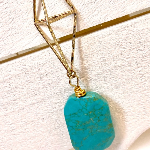 Stunning Long Boho Geometric Necklace Rhinestone - Picture 5 of 6